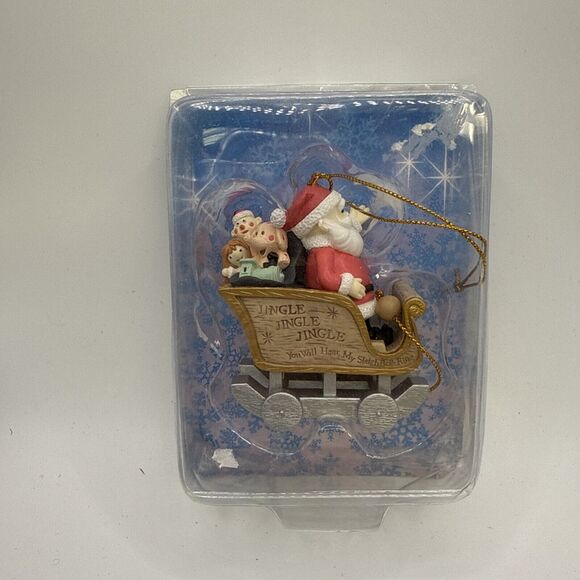 Rudolph The Red Nosed Reindeer Santa’s Sleigh Misfit Toys Ornament 4003896 NEW - Picture 1 of 3